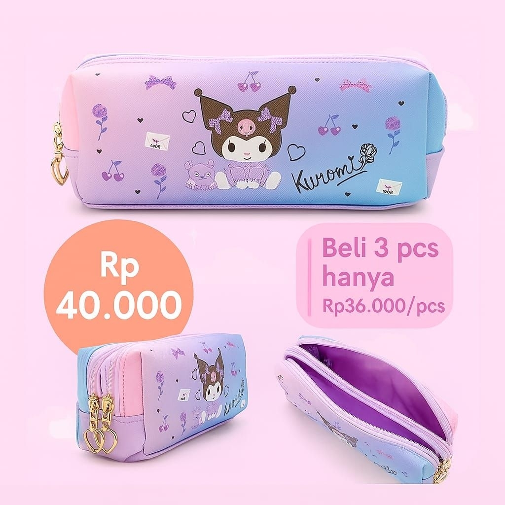

Tempat Pensil / kotak pensil sanrio lucu – Kuromi / Cinnamoroll / My Melody / Hello Kitty
