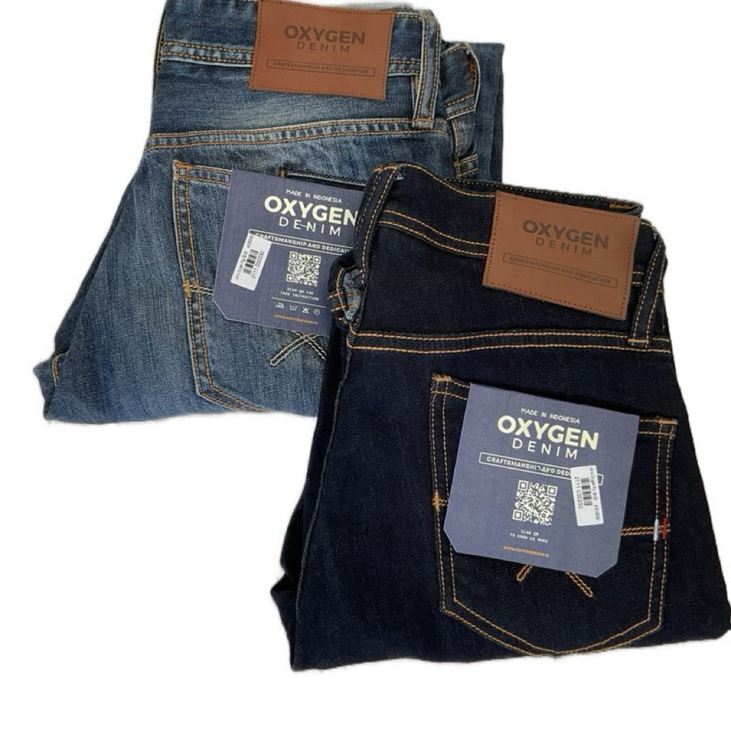Celana Levis pria panjang oxygen denim