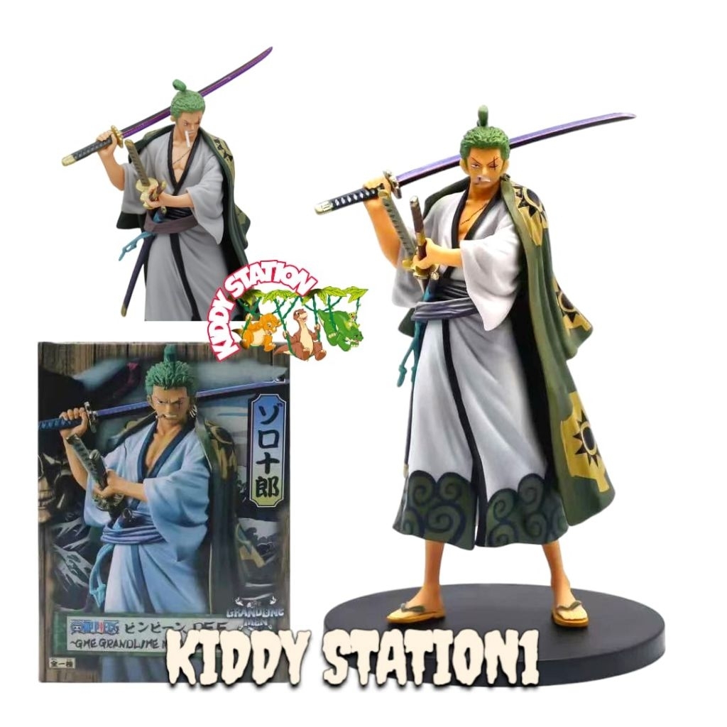 ACTION FIGURE ONE PIECE ZORO WANO KIMONO STATUE MODEL