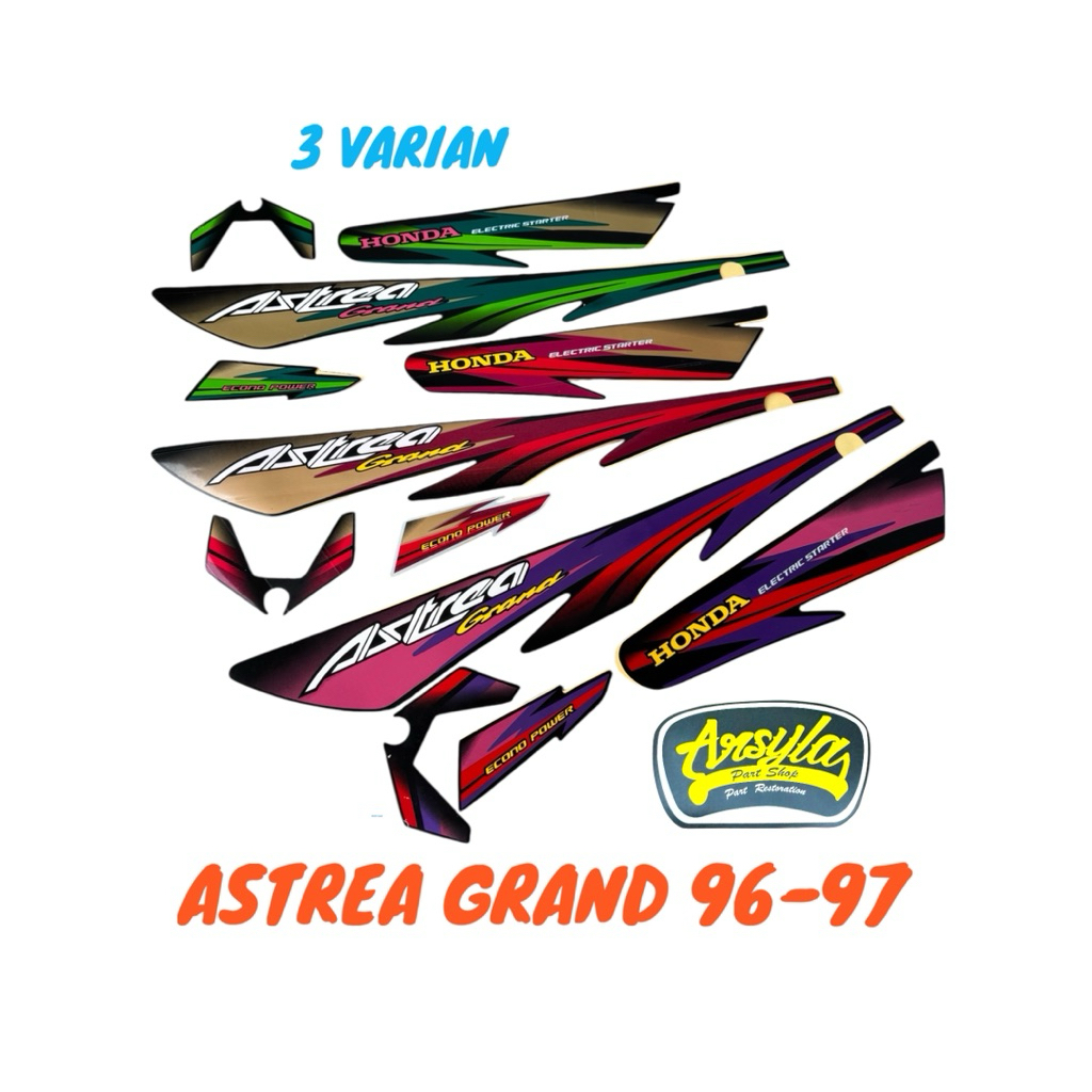 striping sticker stiker Honda astrea grand tahun 96 97 3 varian