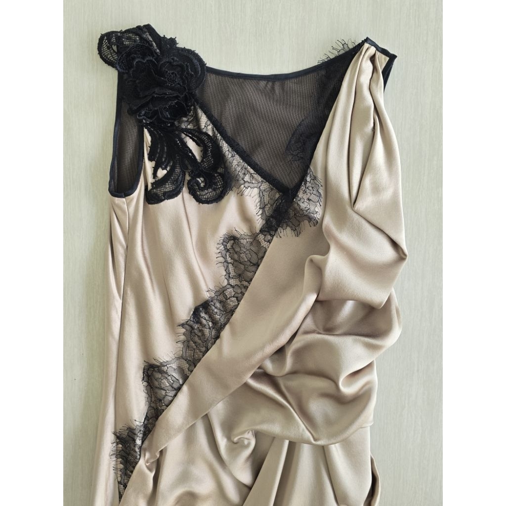 PL Evening Midi Dress warna coffee black