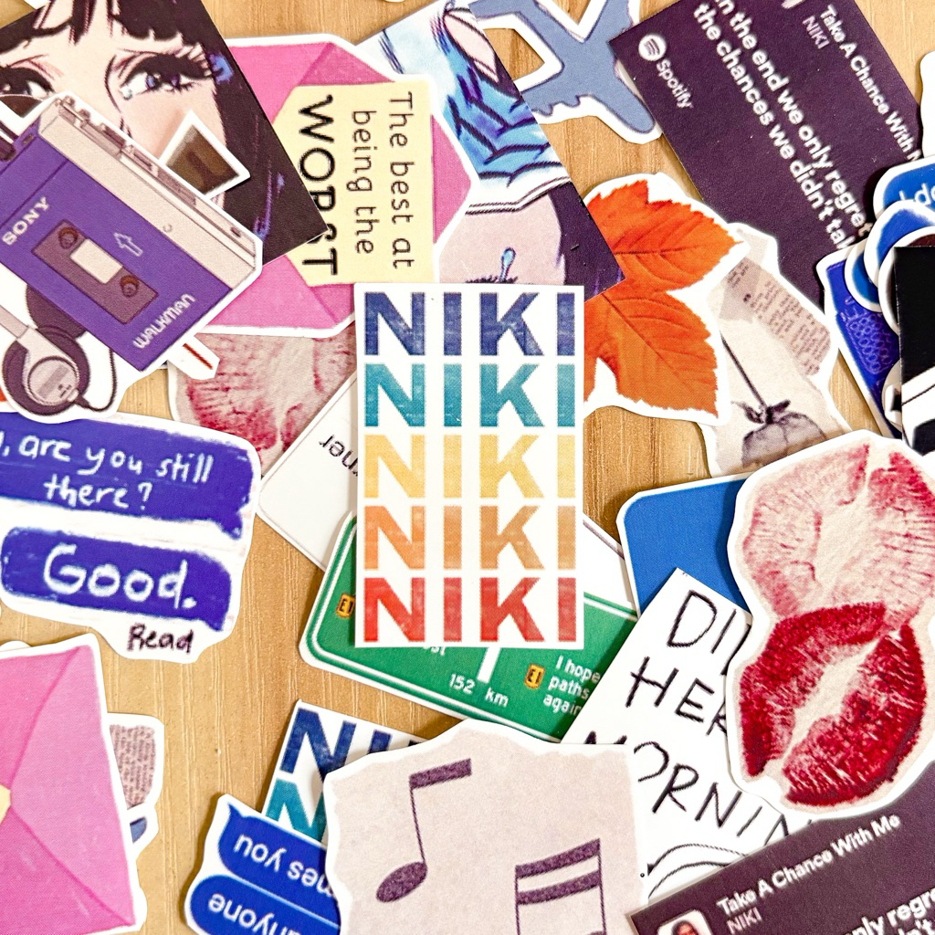 

NIKI Deco Sticker Pack include 20pcs Waterproof Korean Aesthetic Vintage Phonecase