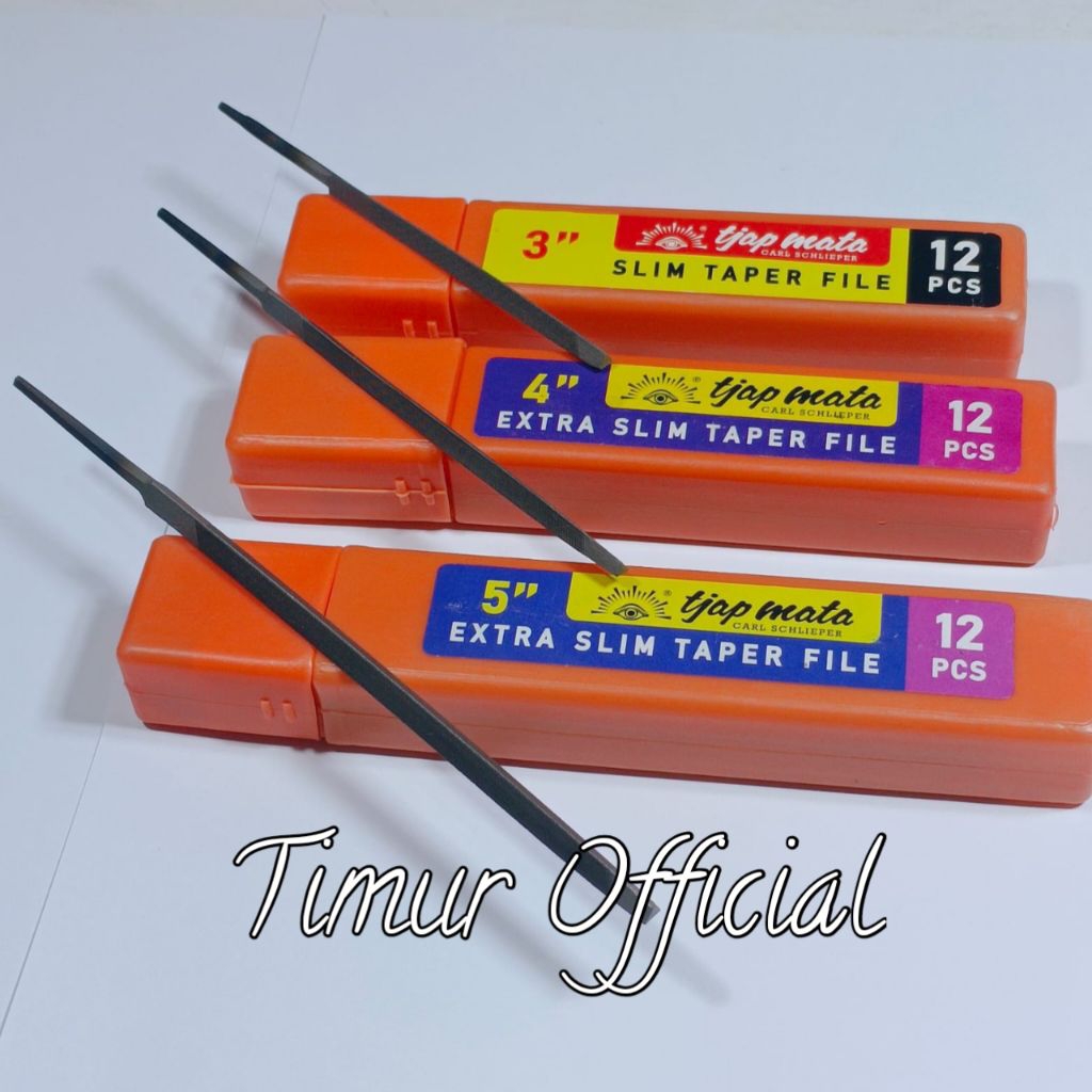 Kikir Gergaji Original Tjap Mata 3 4 5 Inch Tjap Mata Kikir Model Segitiga