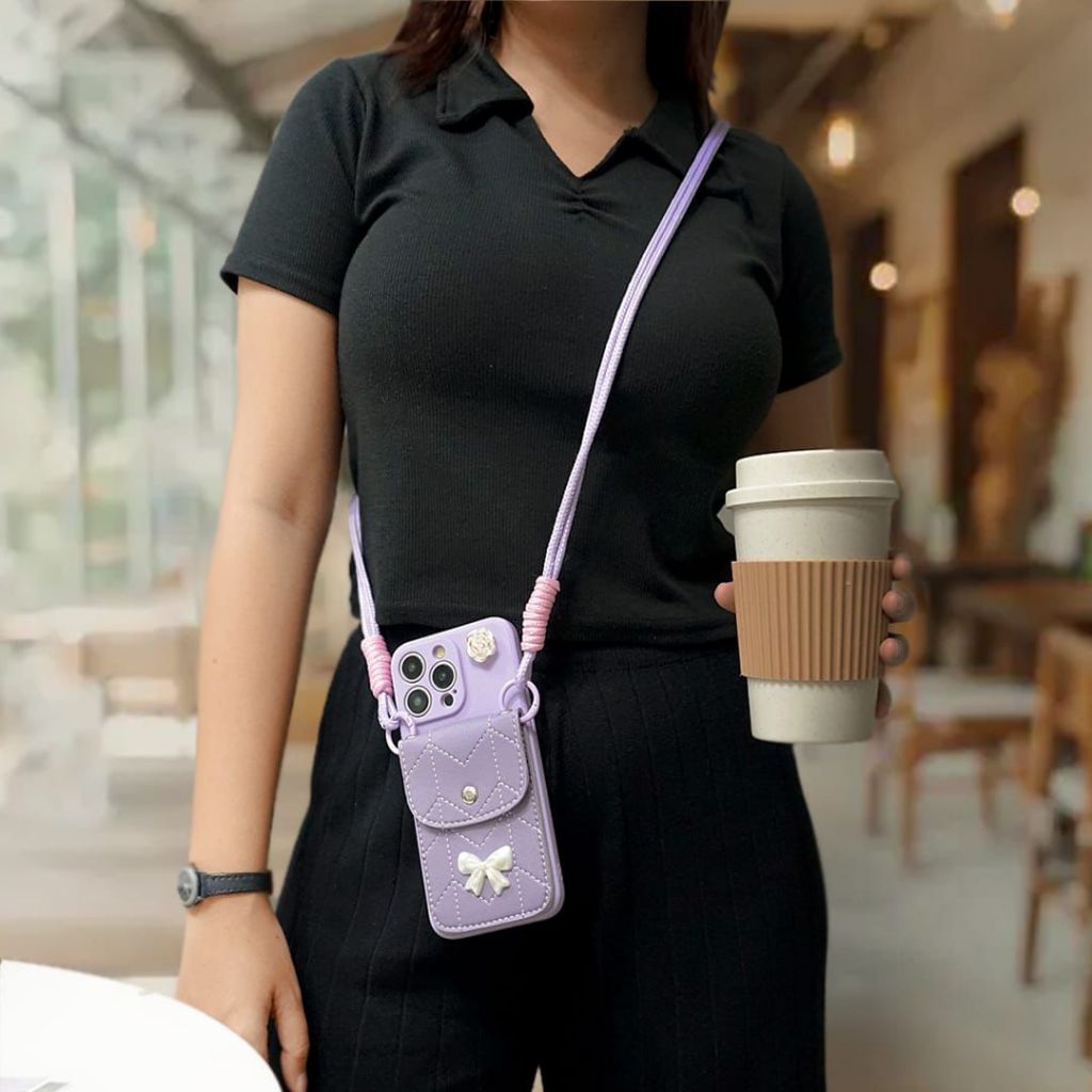 Case Dompet Tali Slingcase Model Bonibag For Vivo - Untuk semua tipe Hp Vivo - Bonibag