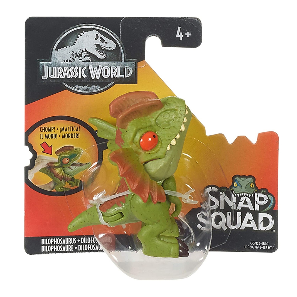Mainan Snap Squad Dino Dilophosaurus Wave 2 Jurassic World Rare Item