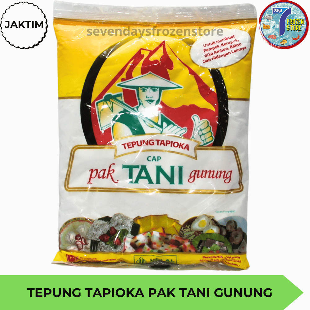 

Tepung Tapioka | Tepung Kanji Cap Pak Tani Gunung Agung 500 Gr