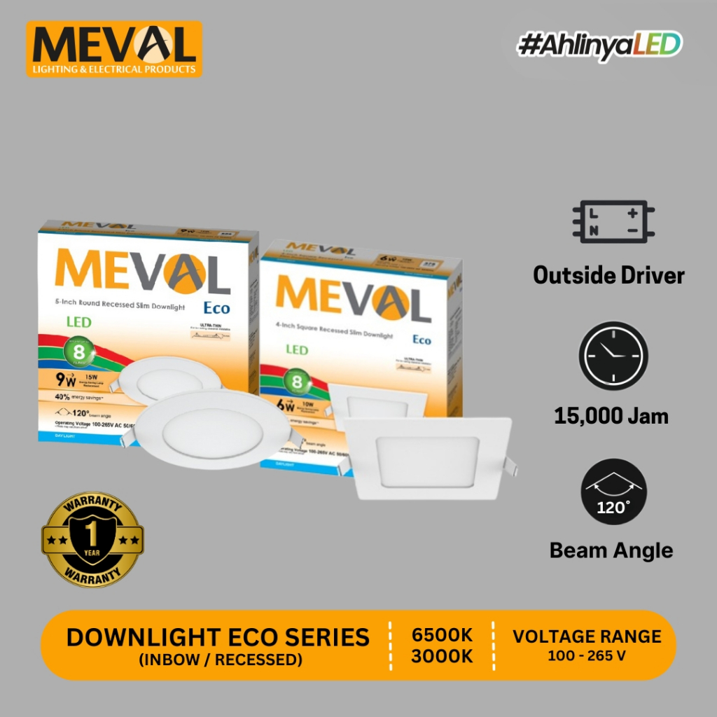 MEVAL Lampu LED Downlight ECO series - INBOW