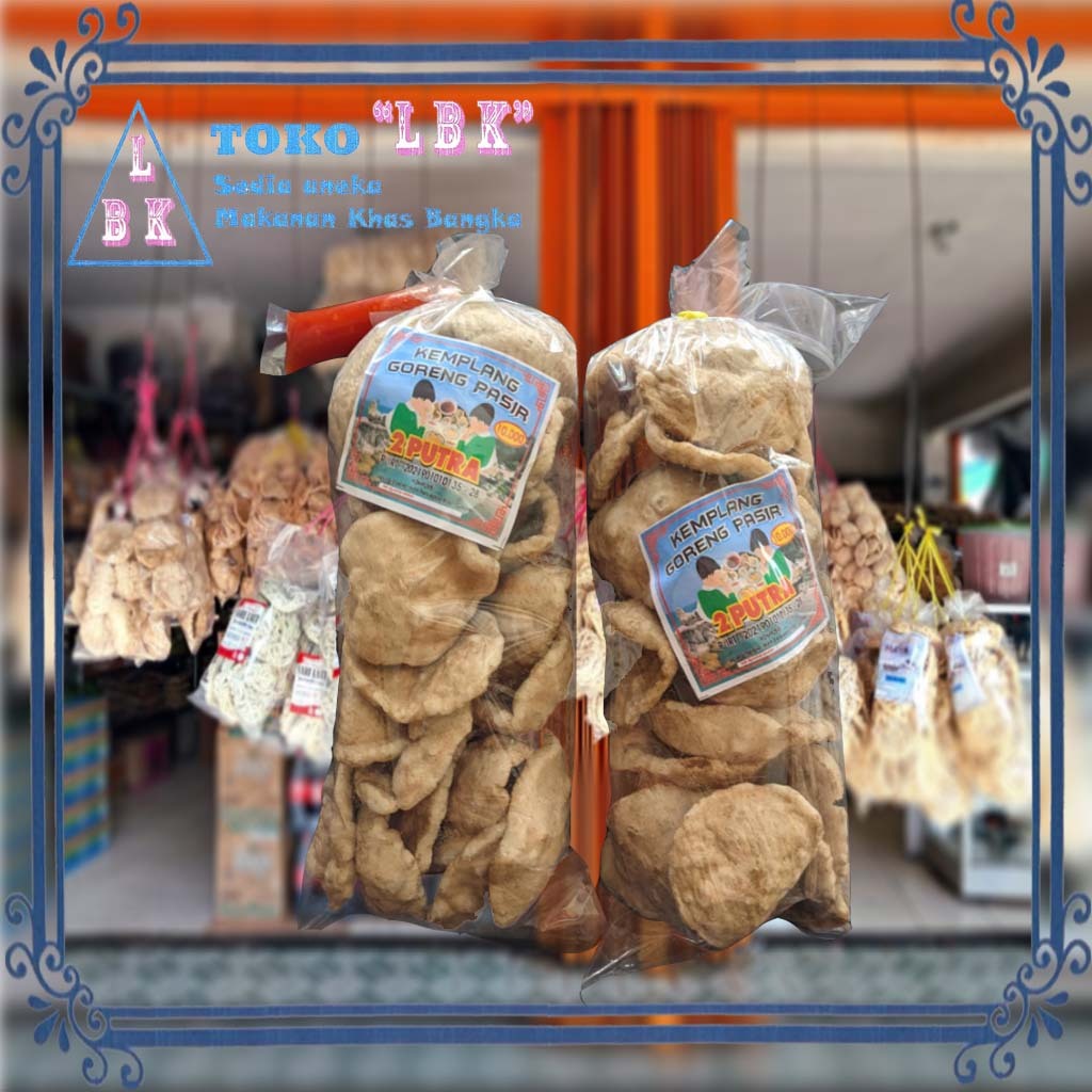 

Kerupuk / Kemplang Goreng Pasir 2 Putra + Sambal Terasi / Cuka
