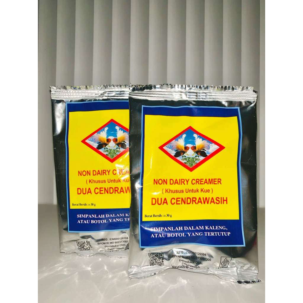 

DUA CENDRAWASIH SUSU BUBUK NON DAIRY CREAMER (KHUSUS KUE) 30 GR