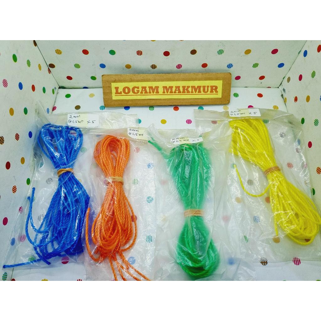 

TALI TAMPAR PLASTIK 2MM & 3MM - 1 PLASTIK ISI 5 PC PANJANG 1 METER