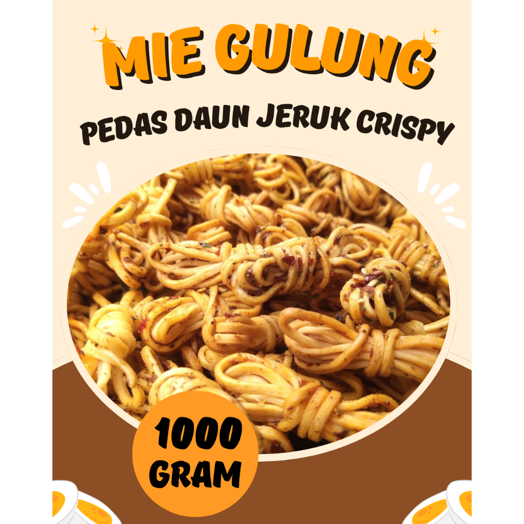 

Mie Gulung Pedas Daun Jeruk Crispy Kriuk Renyah Gurih 1000 Gram