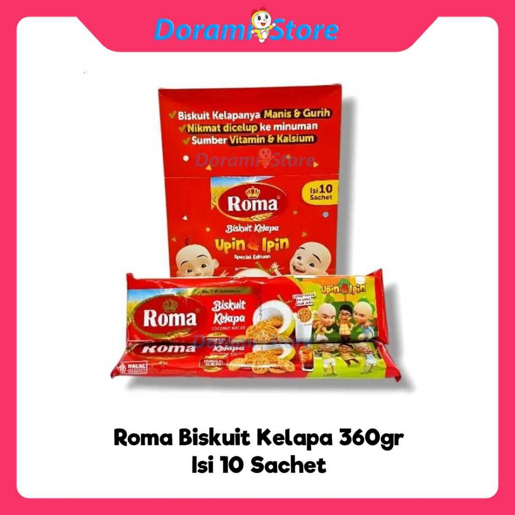 

Roma Biskuit Kelapa 360gr Box Isi 10 sachet/ Biskuit Kelapa