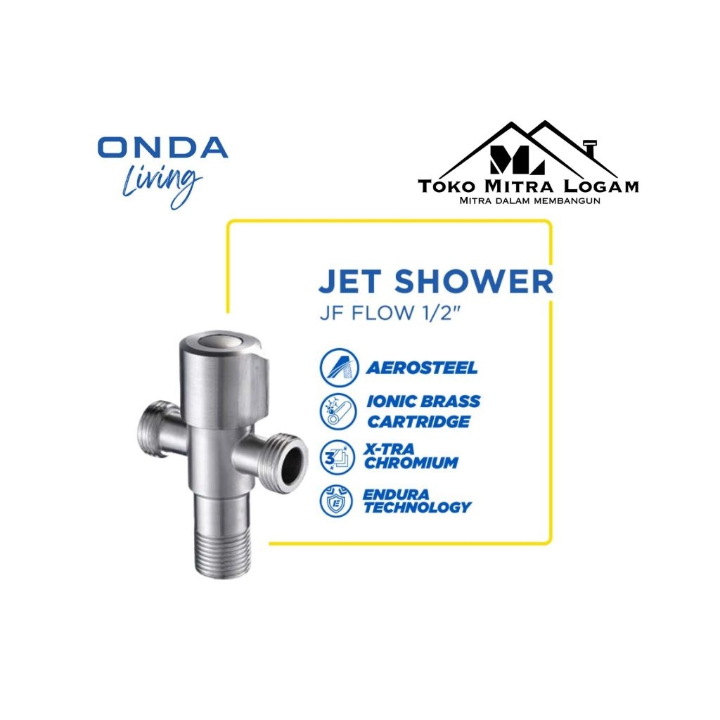 Kran cabang 2 JF Flow ½" Onda