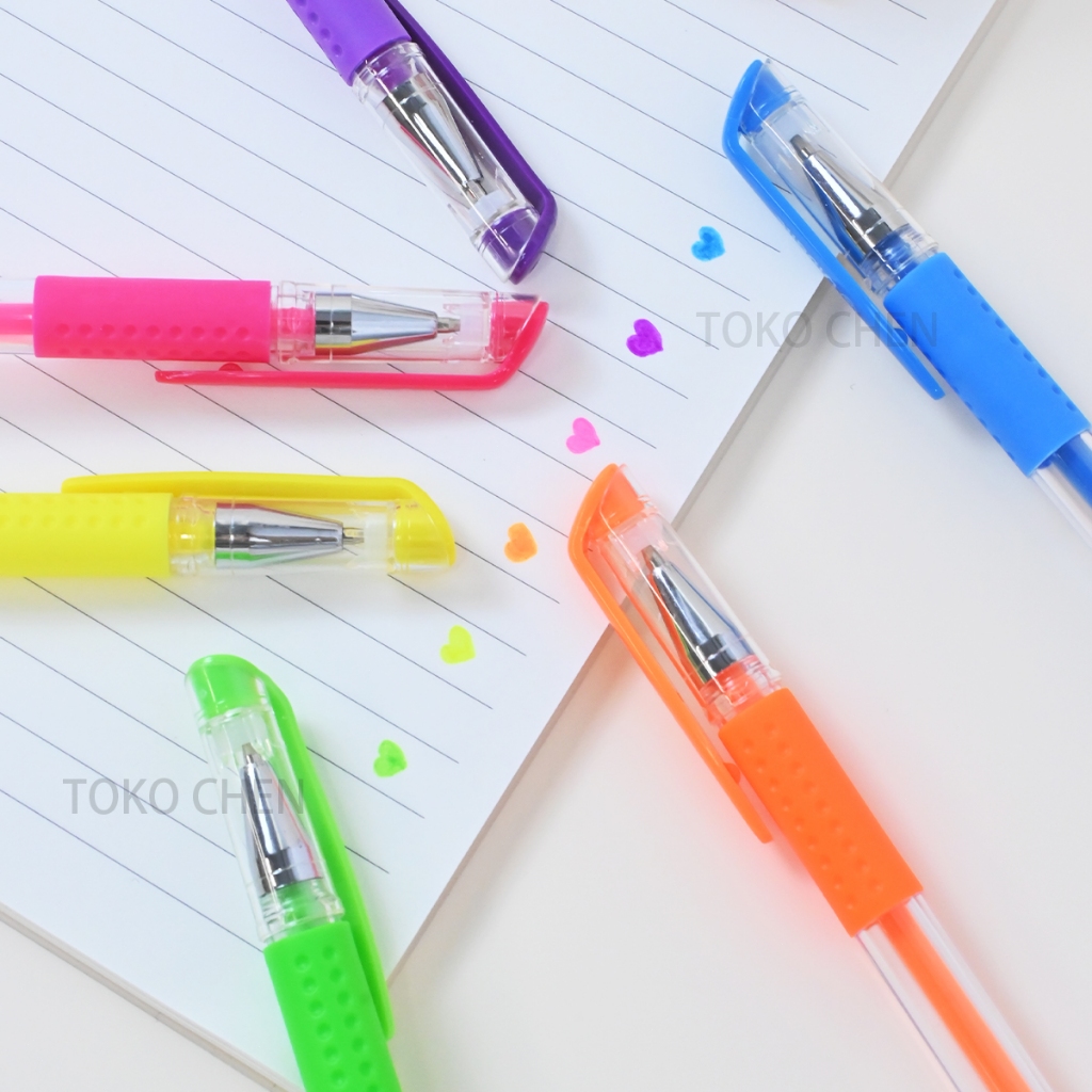 

Bibaile ( 1 Set isi 6 pcs ) Stabilo 1 sisi Pastel Highlighter spidol pen Warna Marker Diary