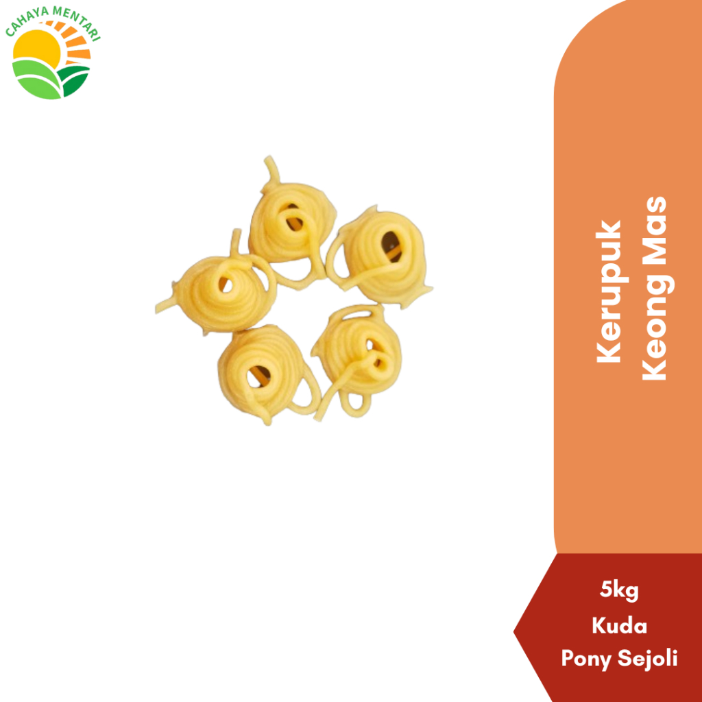 

KERUPUK KEONG MAS / KERUPUK UDEL MENTAH 5KG CAP KUDA PONY SEJOLI