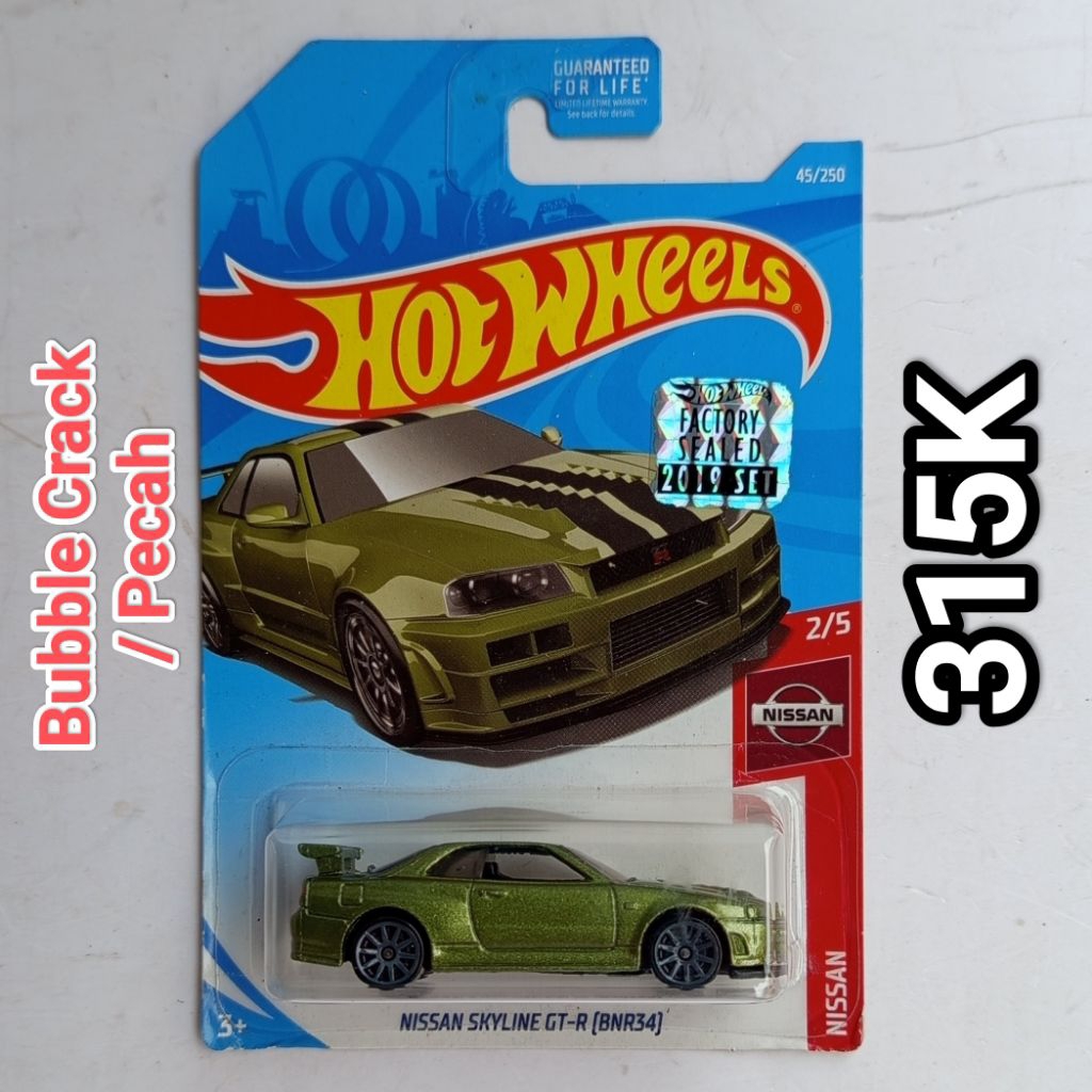 Hot Wheels Nissan Skyline GTR R34 BNR34 Hijau Factory Sealed