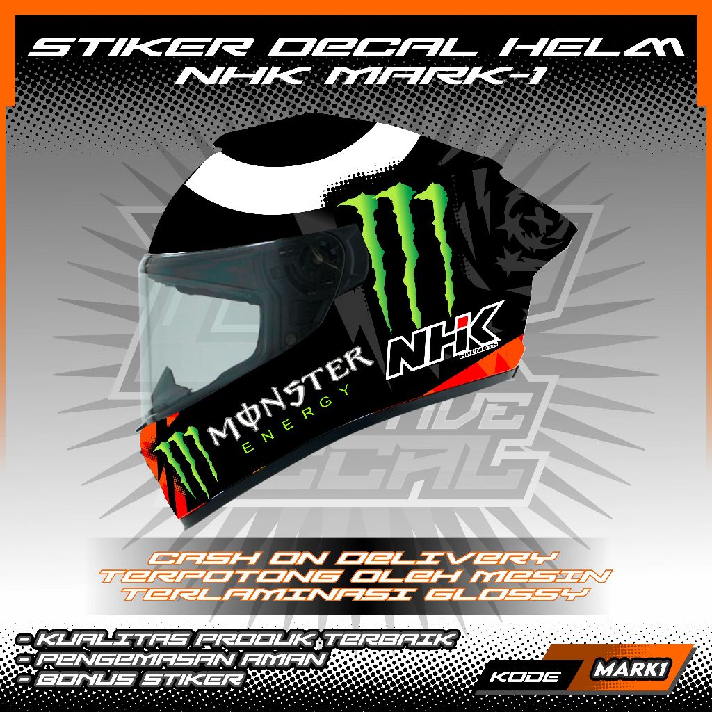STIKER DECAL HELM NHK MARK-1