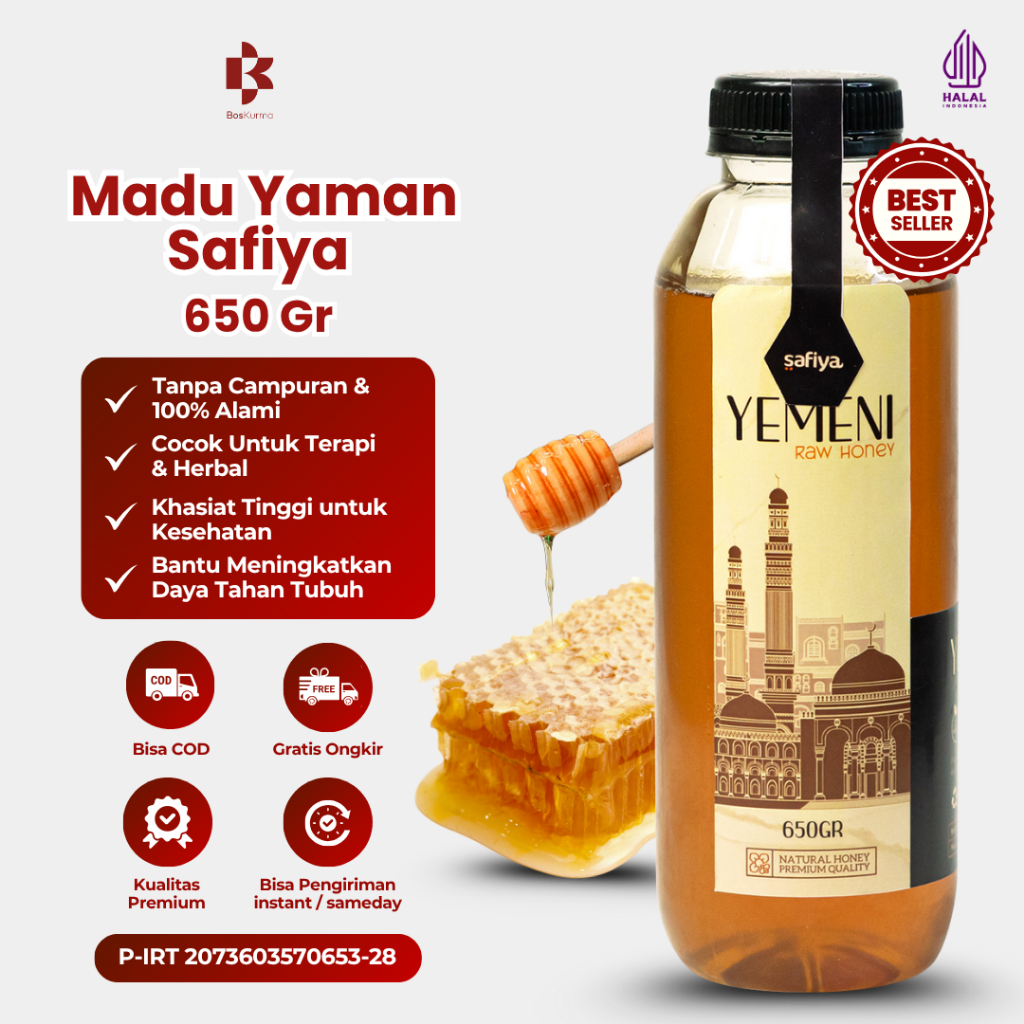 

Madu Yaman Marai Asli 650 Gram Original Safiya - Madu Murni Safiya