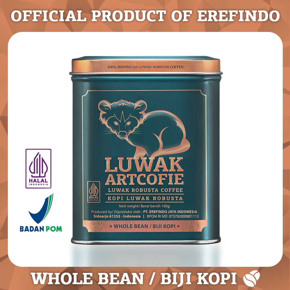 

Artcofie Kopi Luwak Robusta Tin Box Biji 100g