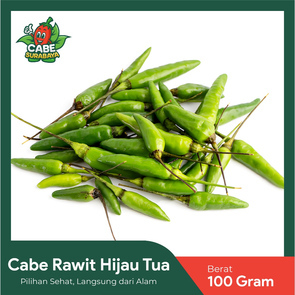 

Cabe Rawit Hijau Tua 100gr