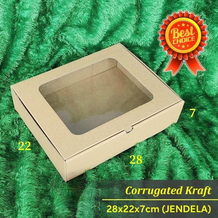 

(10 Pcs)Box Kue Brownies Coklat 28x22x7cm Dus Hampers Souvenir Kotak Puding Packaging