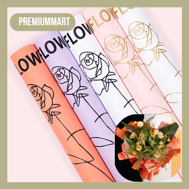 

20 LEMBAR Kertas Buket Bunga Motif Bunga Hand Bouquet Cellophane Flower Wrapping Paper KB052