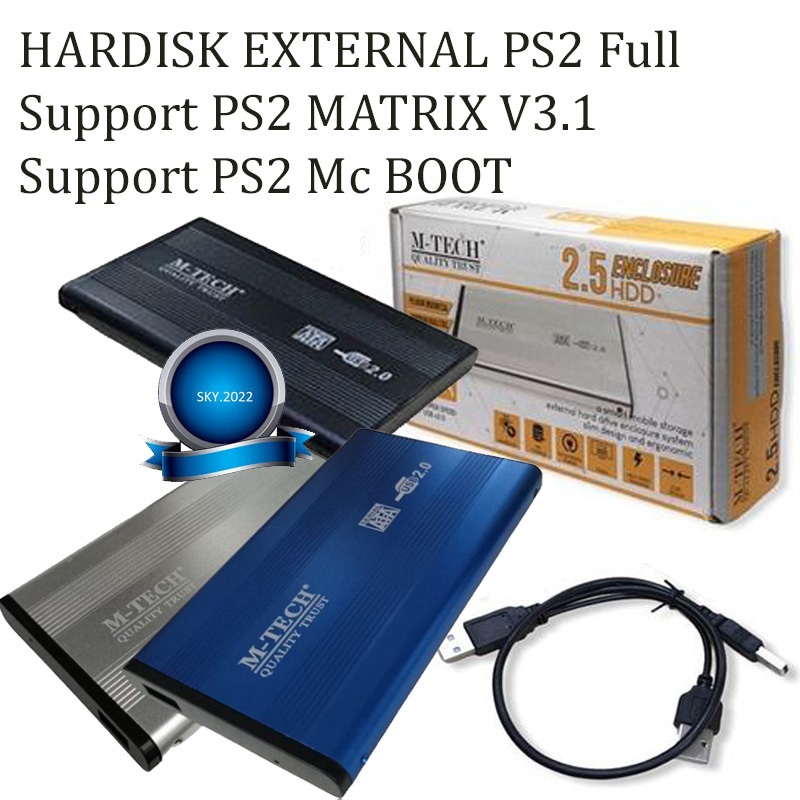 Hardisk eksternal ps2 / hdd ps2 500gb|250gb|160gb|120gb| support semua ps2