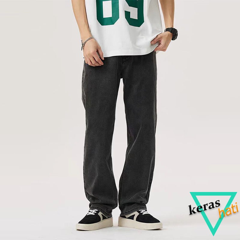 Celana jeans pria celana baggy jeans pria celana panjang jeans pria korean style kulot jeans celana 