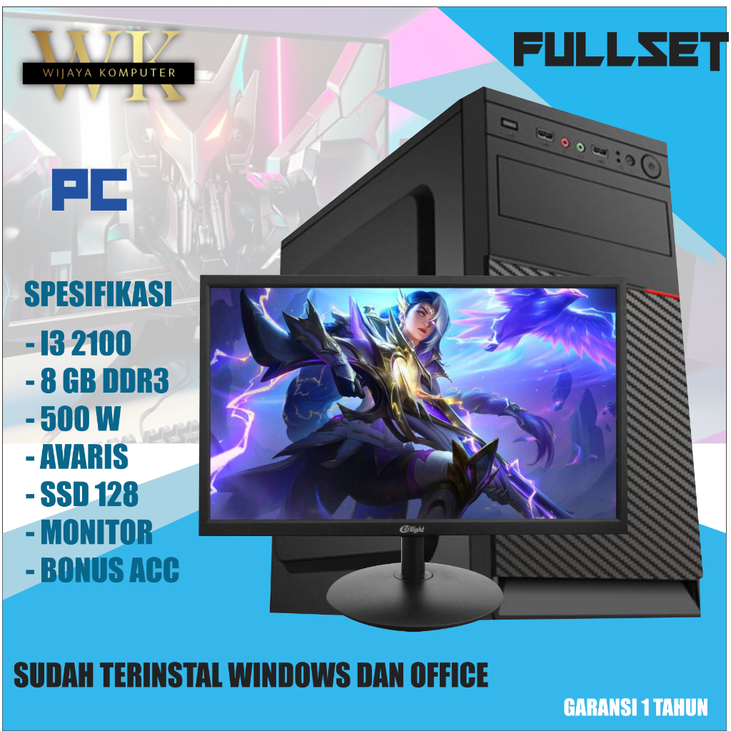PC OFFICE / ONLINE CLASS / KANTORAN/ OFFICE/ ZOOM RAKITAN SIAP PAKAI
