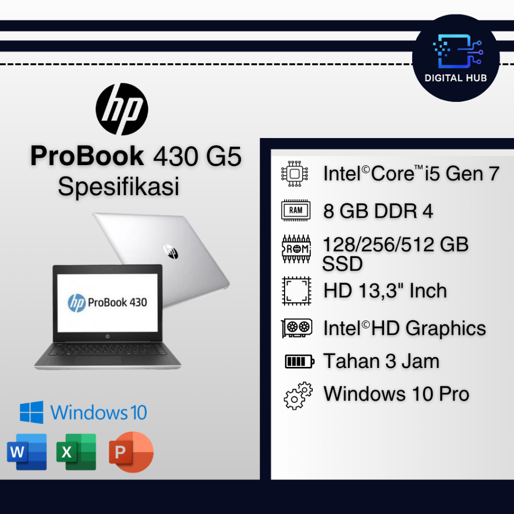 Laptop HP Probook i5 / i7 8th 8gb/256gb / Laptop HP 2 Jutaan