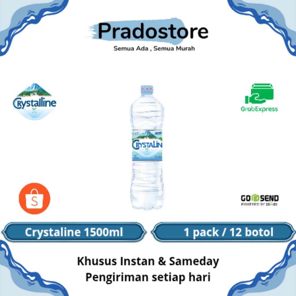 

Crystaline Air Mineral Dalam Kemasan Botol 1500ml [1pack / 12botol]