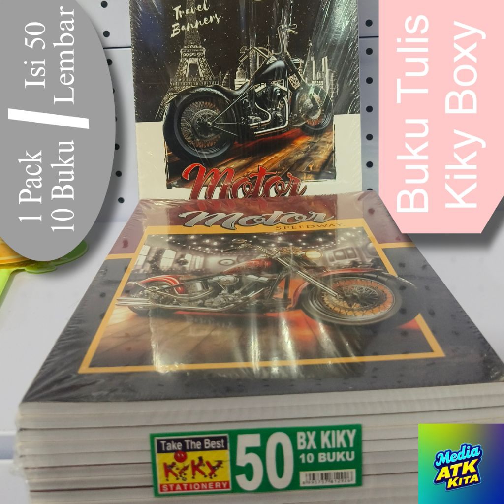 

Buku Tulis KIKY BOXY 50 LEMBAR 1 Pack (10 Buku)