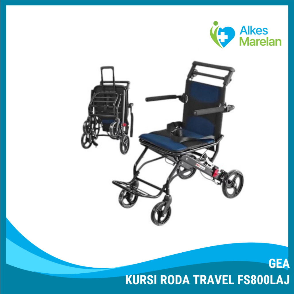 GEA - Kursi Roda Travel GEA FS 800LAJ Aluminium + Handle / Kursi Roda Travel dengan Gagang / Kursi R