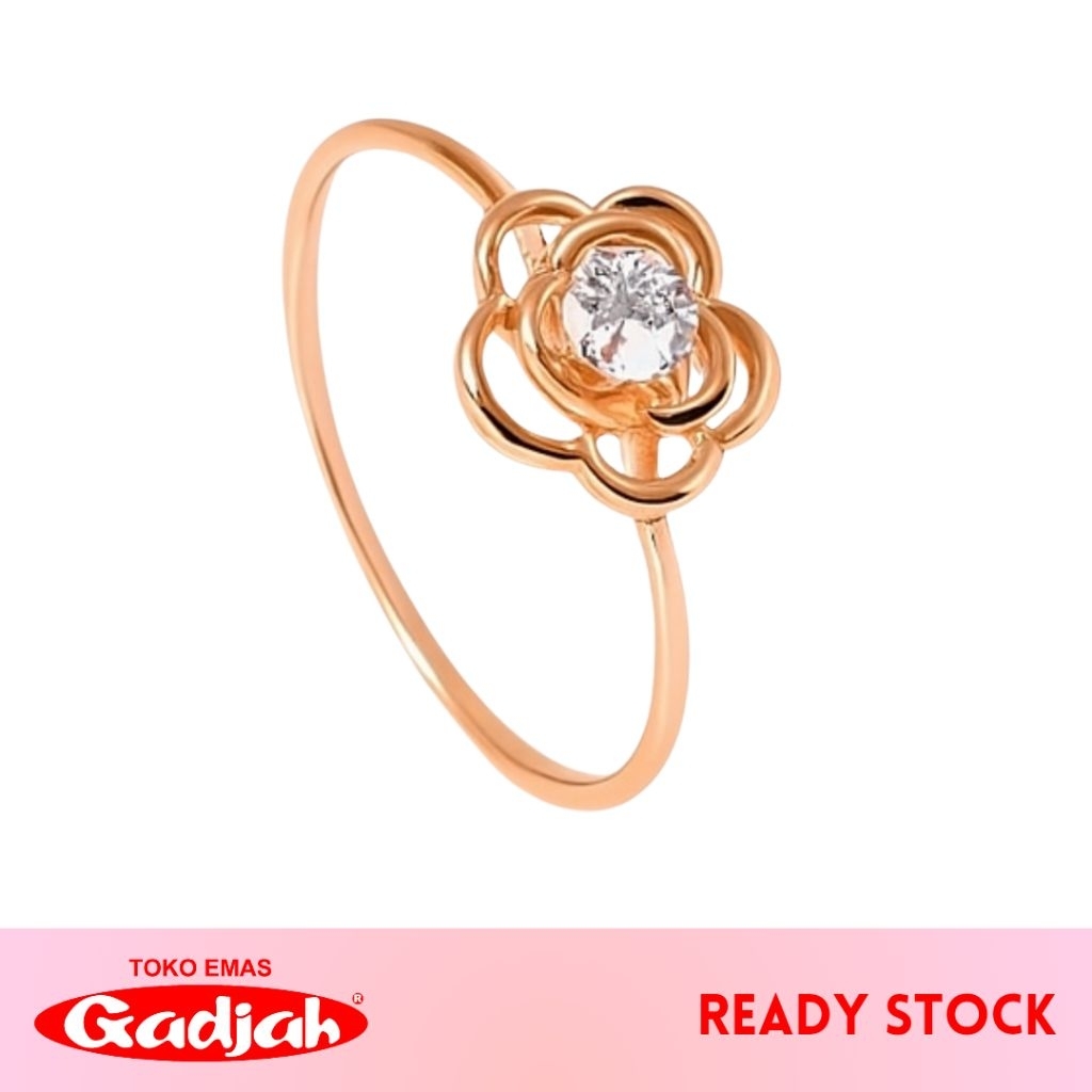 Cincin Emas Bunga Kerangka Putik Solitaire - Toko Emas Gadjah