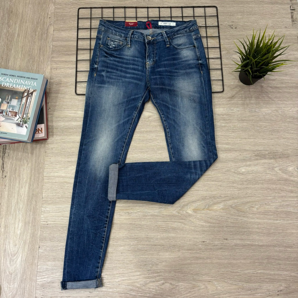 celana logo jeans pria original // 43SC5L3ML SKINNY