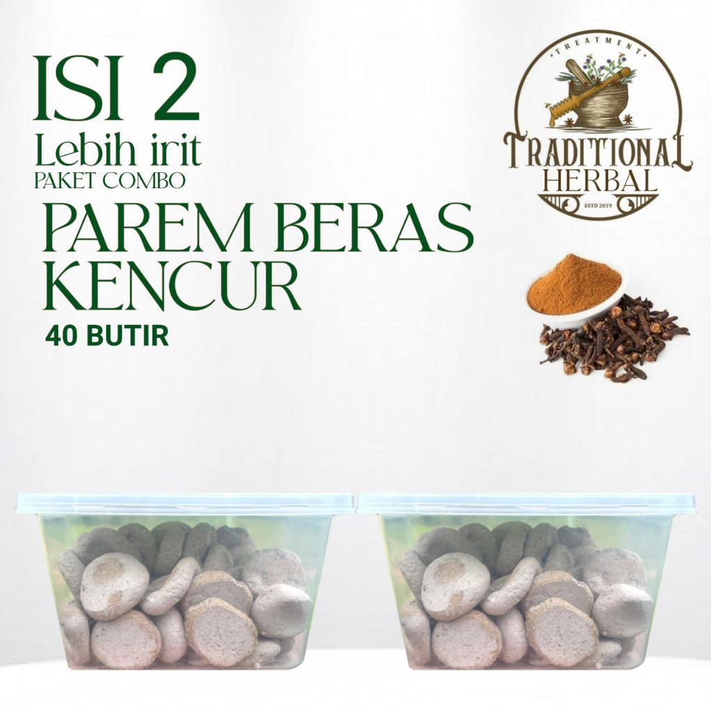 

Parem Beras Kencur isi 40 butir tradisional herbal atasi keseleo bengkak dll