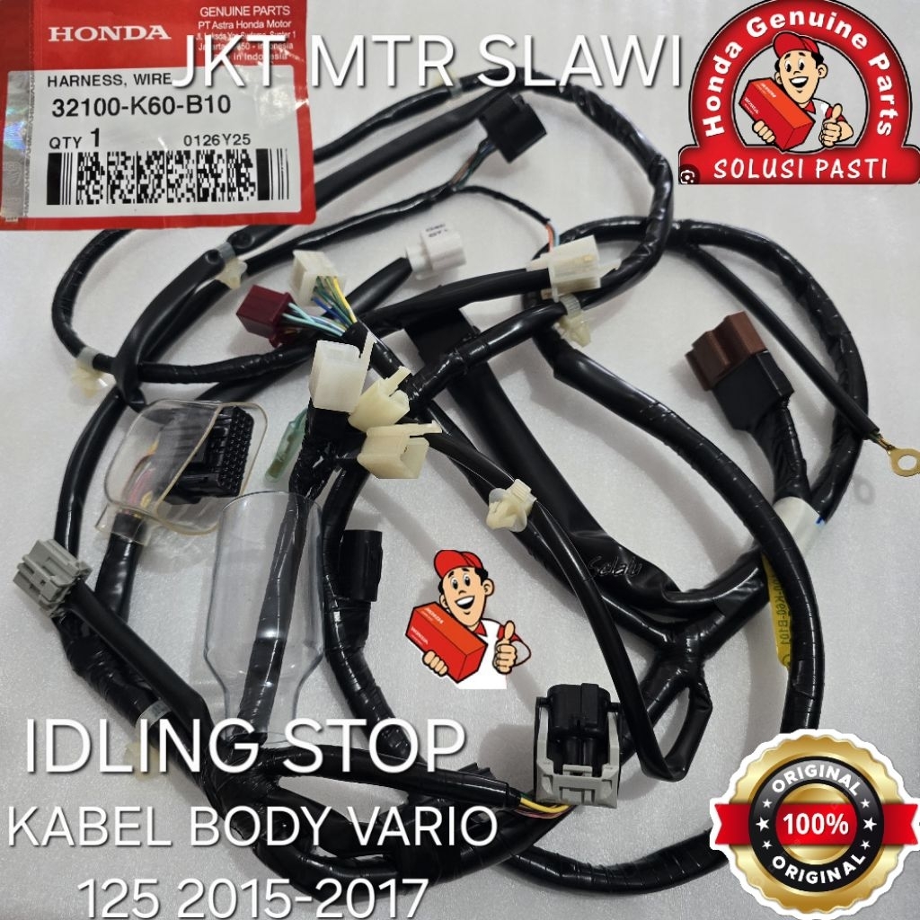 32100 k60 B10 Kabel body harness wire, kabel body , kabel utama vario 125 esp ISS idling stop 2015-2