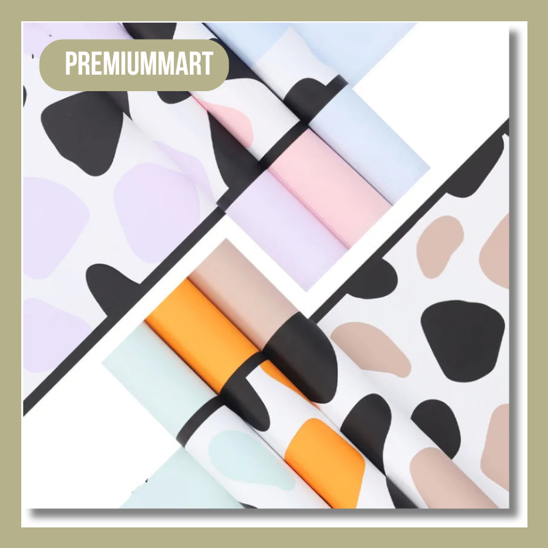 

Flower Wrapping Paper Pastel Girrafe Pattern Kertas Buket Bunga Florist Cellophane KB083