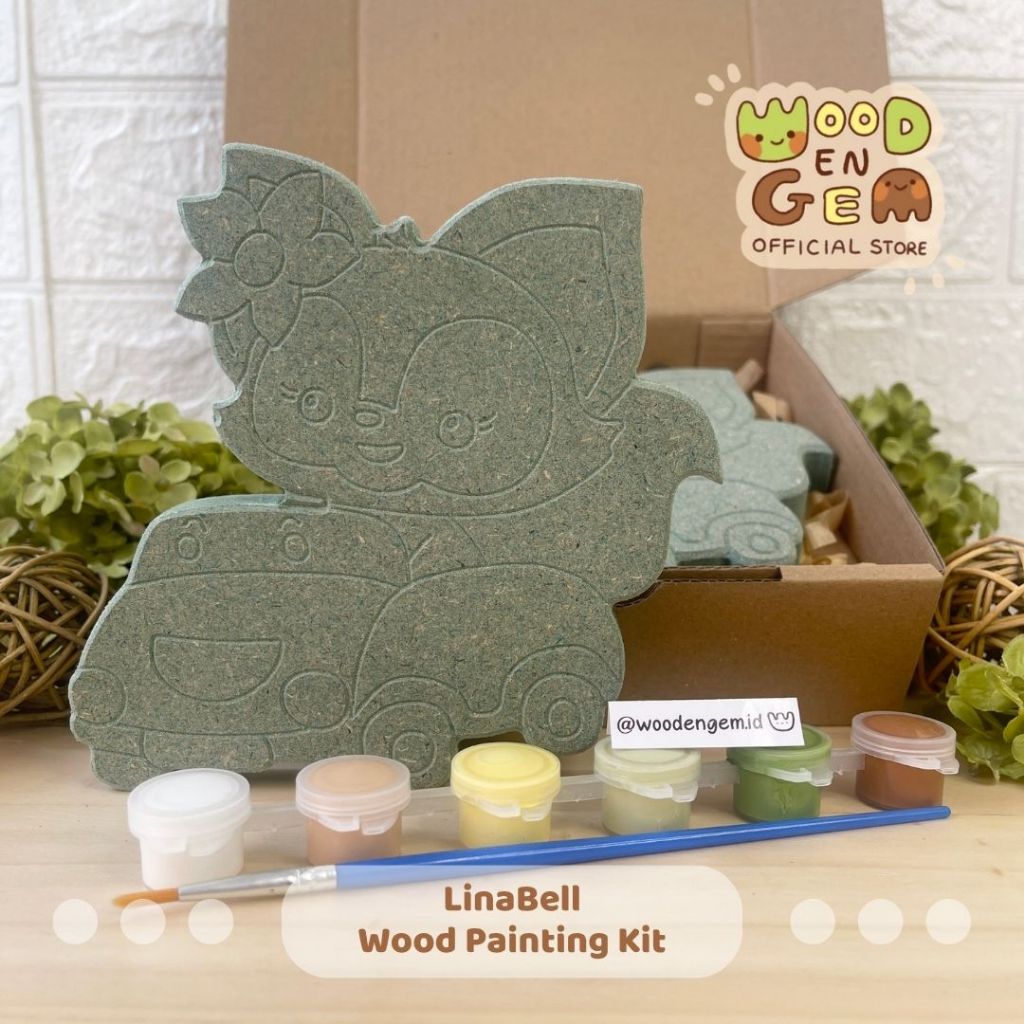 

WOODENGEM LinaBell DIY Wood Character Painting Set Mewarnai Melukis Mainan Anak Hampers Souvenir