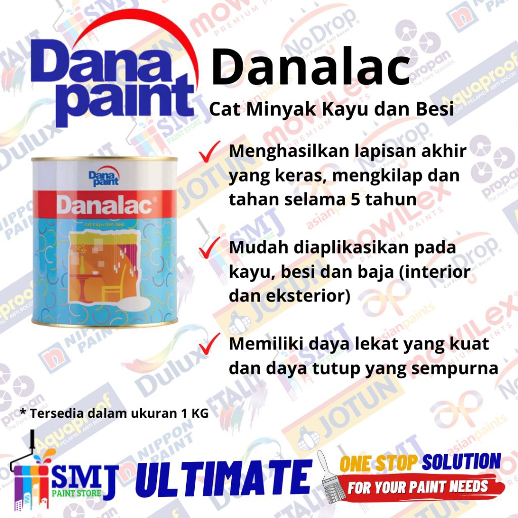 Cat Minyak Kayu & Besi DANA PAINT DANALAC Tinting 1kg