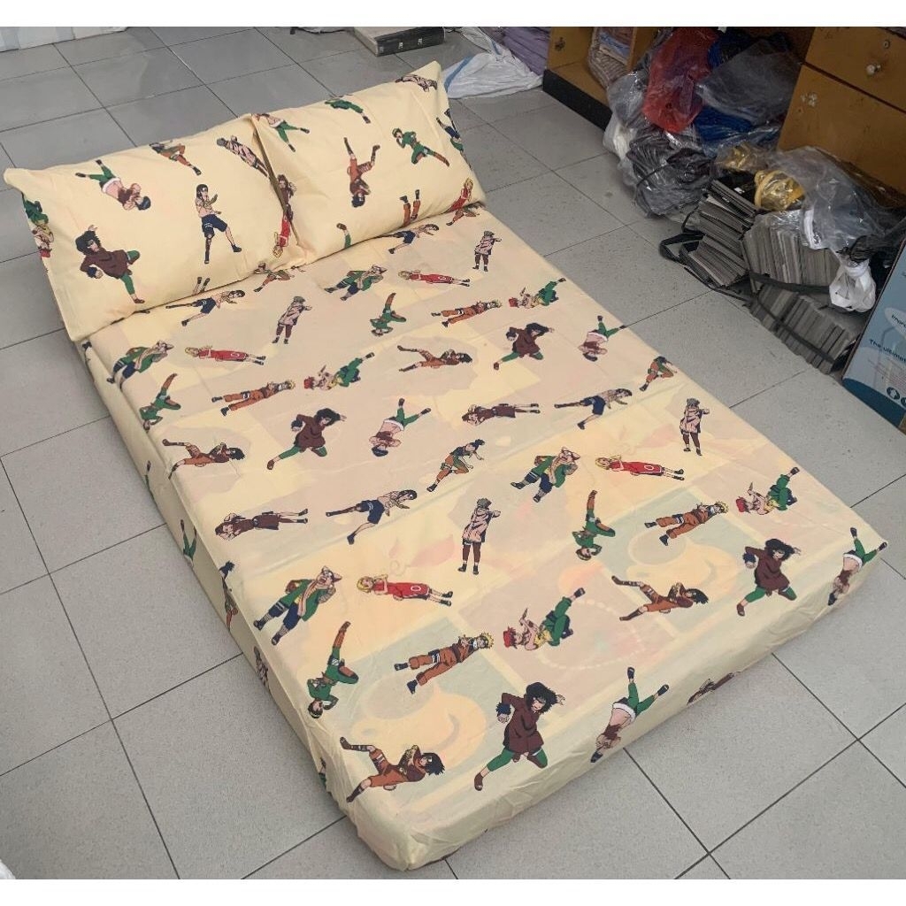 SPREI KARET KATUN PREMIUM 90/100/120/140/160/180/200 motif Naruto Cream Anime Jepang Japan Manga