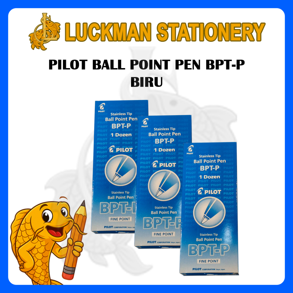 

LUCKMAN STATIONERY - BALLPOINT/PULPEN PILOT PEN BPT-P (1 PACK ISI 12)