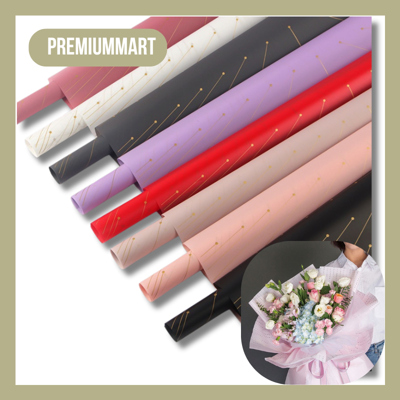 

20 LEMBAR Flower Wrapping Paper Meteor Starlight Cellophane Kertas Bunga Bouquet Florist KB091