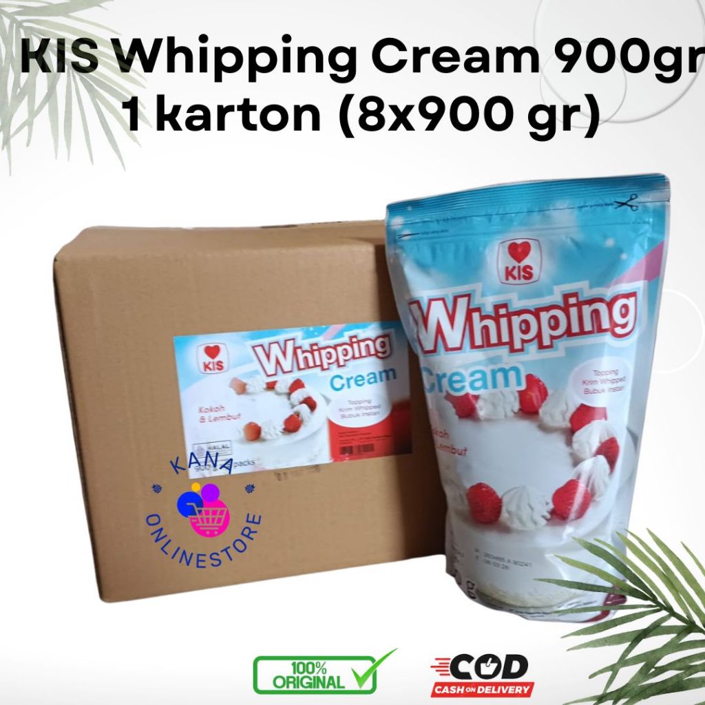 

KIS WHIPPING CREAM 900GR ---- 1 KARTON (8X900 gr) ---