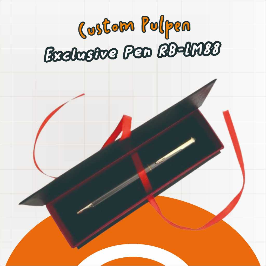 

Pulpen Metal Eksklusif + Box Pita Mewah | Pulpen Souvernir Perusahaan | FREE GRAFIR NAMA DAN LOGO | - Exclusive Pen RB-888