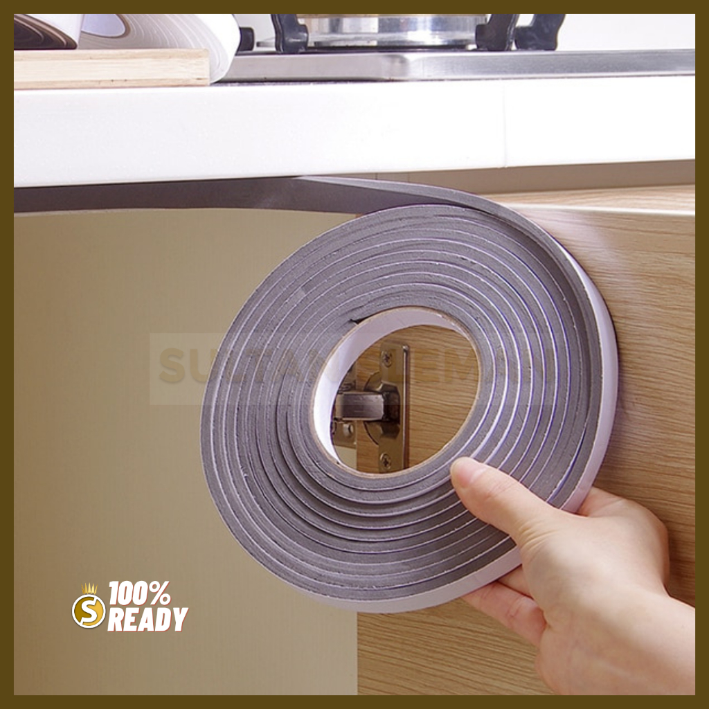 Lis Strip Pintu Peredam Suara 5M x 3cm / Busa Karet Peredam Suara Penutup Celah Pintu
