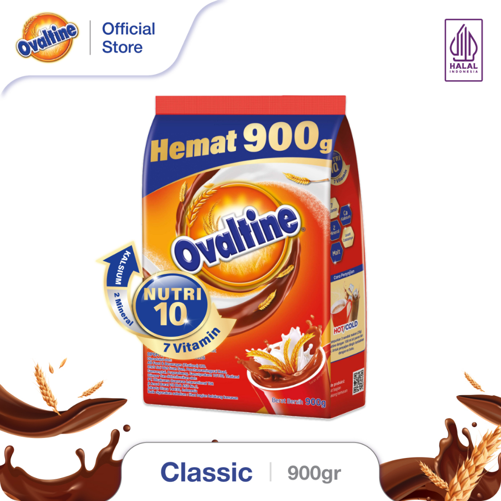 

OVALTINE Classic Susu Bubuk Coklat 900g