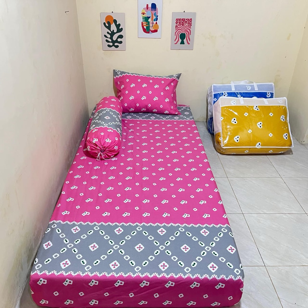 SPREI BATIK JUMPUTAN COKELAT, UNGU, HITAM, PINK, BIRU MUDA, BIRU TUA, HIJAU LEMON || SPREI HOMEMADE 