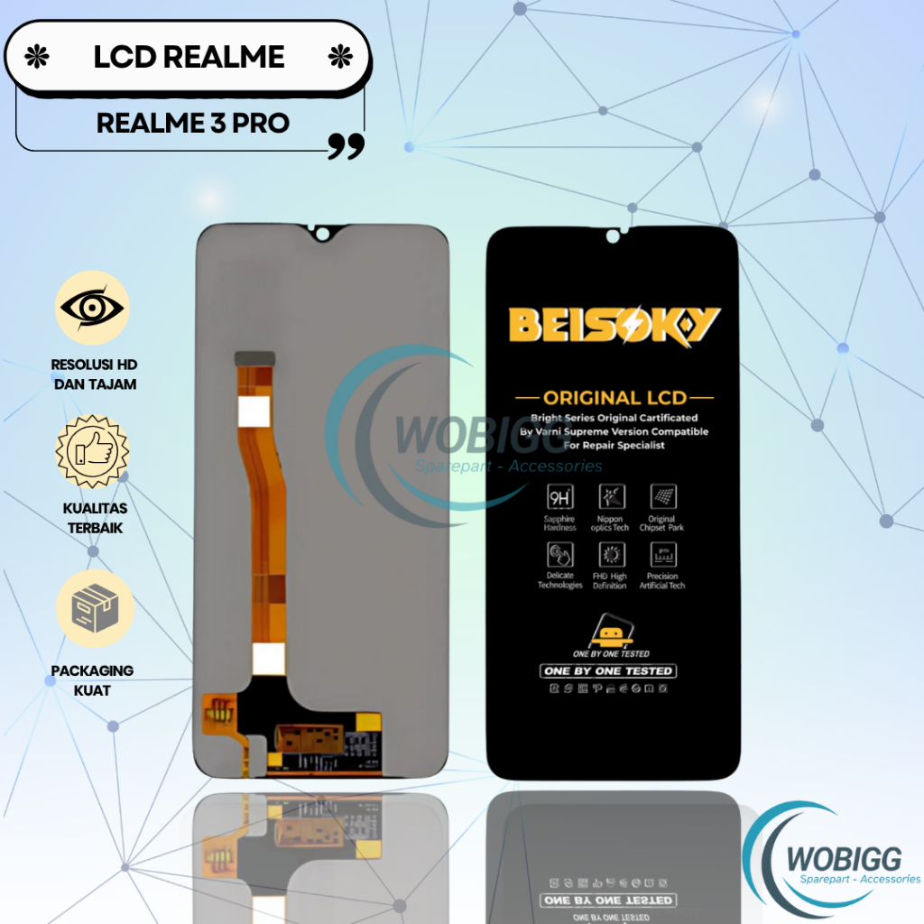 LCD TOUCHSCREEN REALME 3 PRO RMX1851 / REALME X LITE COMPLETE FULLSET ORIGINAL SPAREPART HP