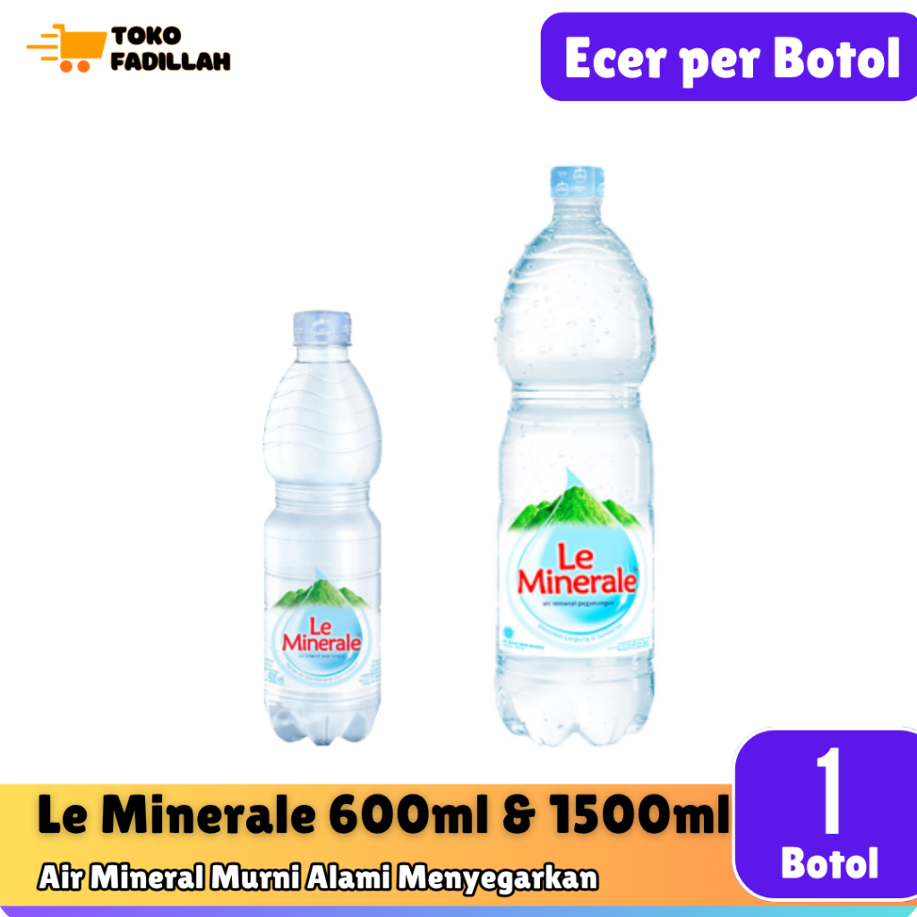 

[Ecer] Le Minerale Air Mineral Botol 600ml & 1500ml (1,5 Liter)